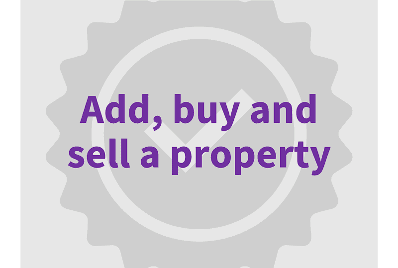 Add, buy and sell a property