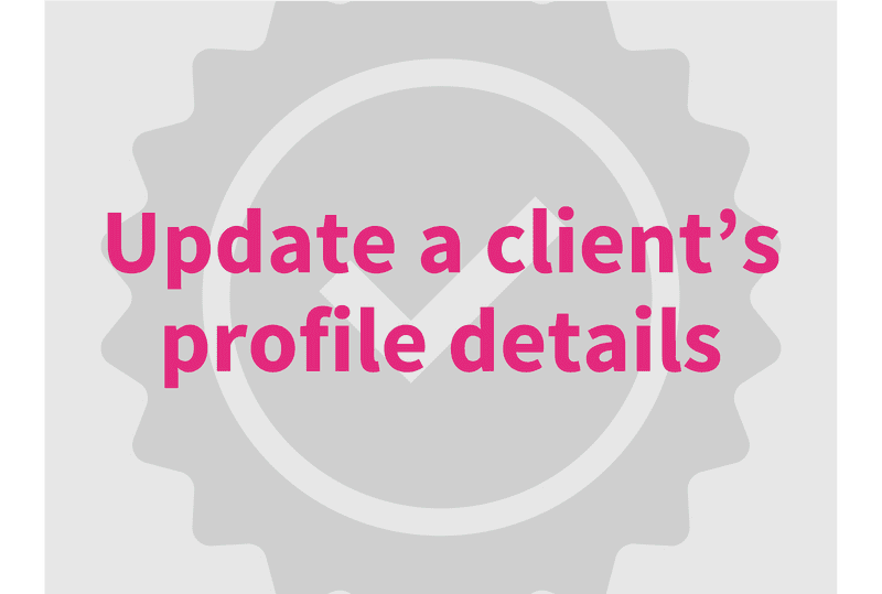 Update a clients profile details